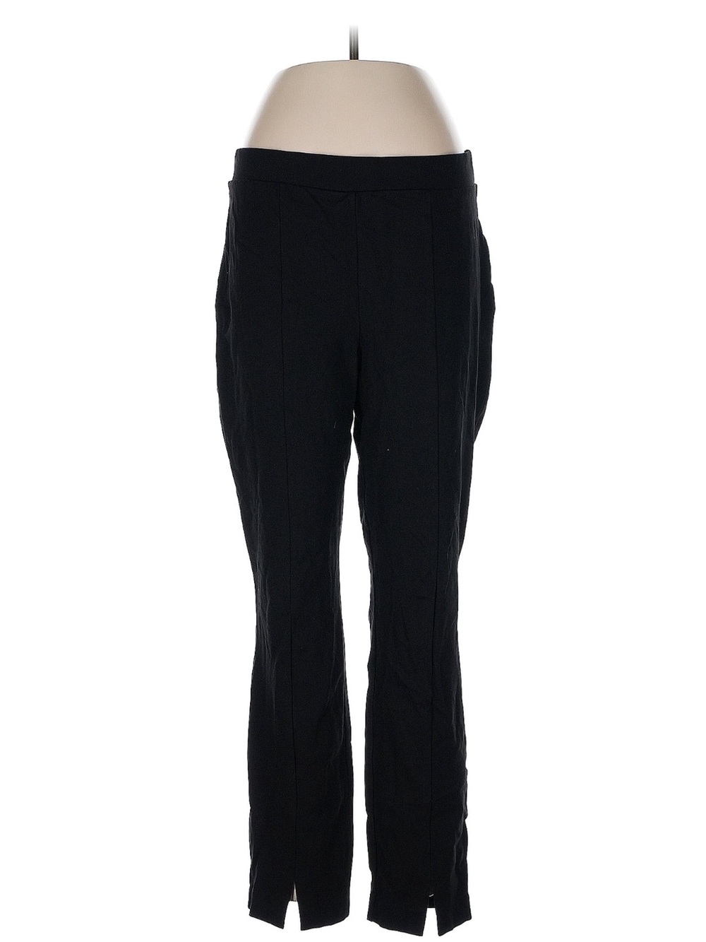 CeCe Black Pull-On Straight-Leg Pants